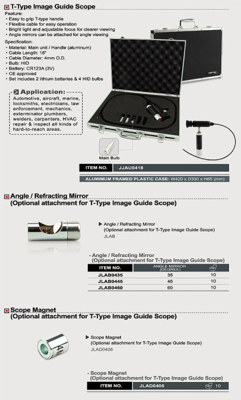 Линза 45° к эндоскопу JJAU0418 TOPTUL JLAB0445