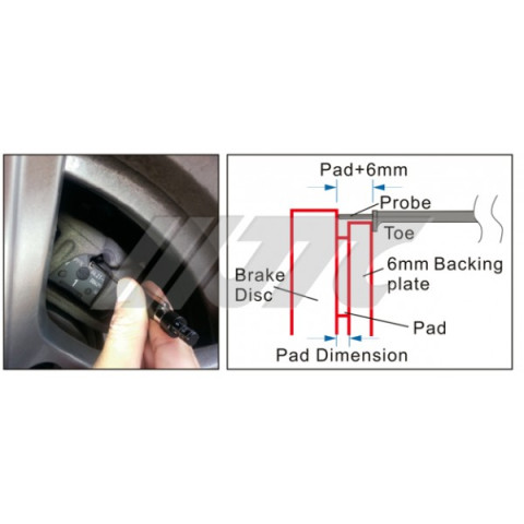 Инструмент для измерения толщины колодок дисковых тормозов