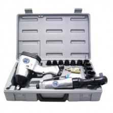 1/2" Пневмогайковерт, пневмотрещотка с набором ударных головок 17 пр. (код ST-5500)