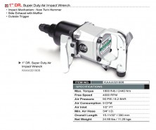 Пневмогайковерт грузовой TOPTUL 1" 2440N/m 4000 об/мин KAAA321809