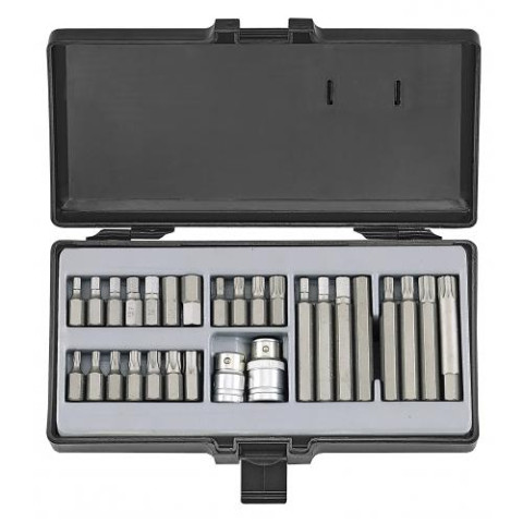 3/8 и 1/2 Набор бит 6-гр., Torx, Spline 28 пр. (FORCE 4283)