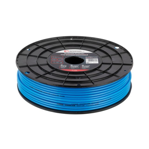 Шланг прямой полиуретановый, 4*6мм, 100м, пластиковая бобина, STORM INTERTOOL PT-1753