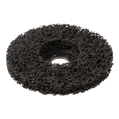 Диск зачистной из вспененного абразива черный 125*22,2*13 мм, P46, T27 INTERTOOL BT-0602