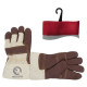 Перчатка кожаная комбинированная из высококачественной кожи и ткани с подкладкой 10