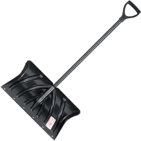Лопата для уборки снега 450*350 мм, ручка 110 мм черная INTERTOOL FT-2091