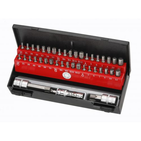 3/8" и 1/2" Набор бит  6-гр., Torx, Spline 44 пр. (головка-бита T70, T80)