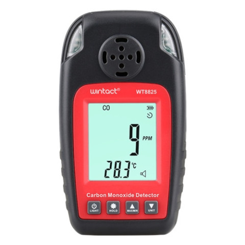 Газоанализатор СО2 + термометр (0-1000 ppm, 0-50°C) WINTACT WT8825