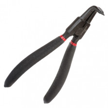 Щипцы для снятия и установки стопорных колец 180 мм, изогнутые на разжим, 40CrV, фосфатированные. INTERTOOL HT-7019