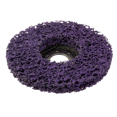 Диск зачистной из вспененного абразива фиолетовый 125*22,2*13 мм, P46, T27 INTERTOOL BT-0603