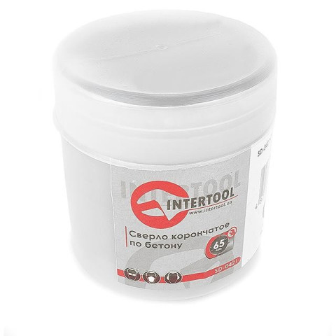 Сверло корончатое по бетону 65мм INTERTOOL SD-0421