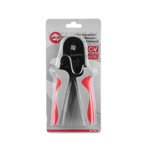 Инструмент для обжима трубчатых наконечников INTERTOOL HT-7051