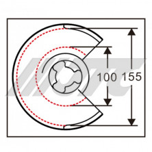 Приспособление для стяжки пружин Ø100-155 мм.( TESLA)