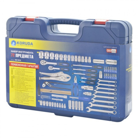 Набор инструмента 1/4" и 1/2" 72ед