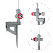 Дождеватель круговой с тремя распылителями с вращающейся головкой на штанге INTERTOOL GE-0066