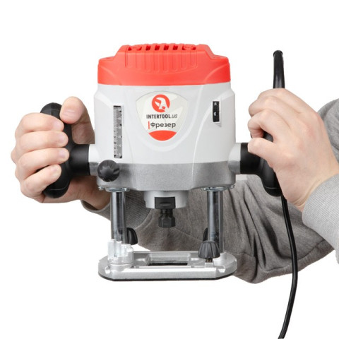 Фрезер, 1200 Вт, 8000-28000 об/мин, цанга 6/8 мм, макс глубина 52 мм INTERTOOL DT-0950