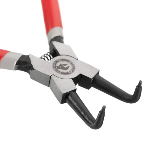 Щипцы для снятия и установки стопорных колец изогнутые на сжим INTERTOOL HT-7006