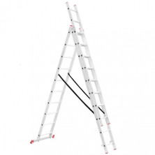 Лестница алюминиевая 3-х секционная универсальная раскладная INTERTOOL LT-0310