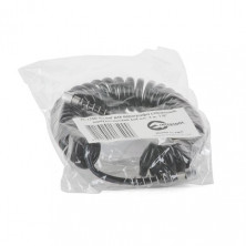 Шланг для аэрографа спиральный, полиуретан 6*4 мм, 3 м, 1/8"-1/8" INTERTOOL PT-1750