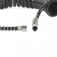 Шланг для аэрографа спиральный, полиуретан 6*4 мм, 3 м, 1/8"-1/8" INTERTOOL PT-1750