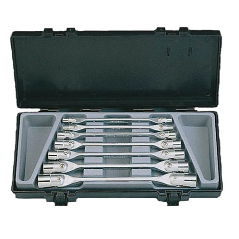 Набор ключей торцевых с шарниром 7 пр. (6-19 мм) (код 5074)