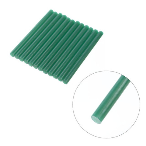 Комплект зеленых клеевых стержней 7.4мм*100мм, 12шт. INTERTOOL RT-1058
