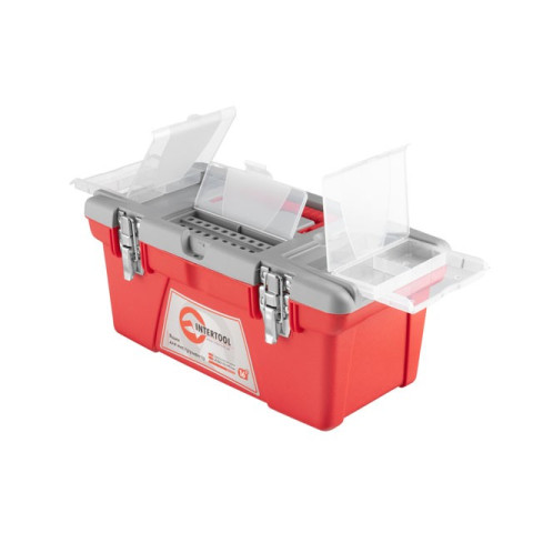 Ящик для инструментов с металлическими замками INTERTOOL BX-0516