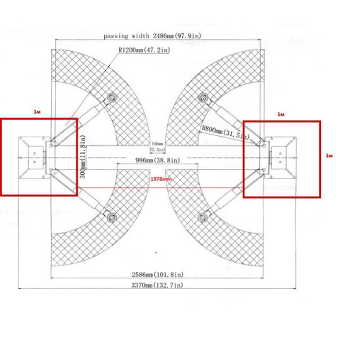 Электрогидравлический автоподъемник 2-стоечный 4т 380В LAUNCH TLT-240SCA