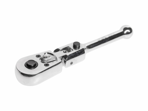 Трещотка на шарнире с фиксацией 1/4" 124мм