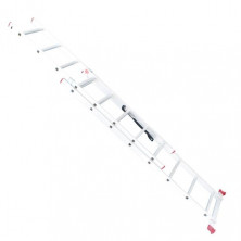 Лестница алюминиевая 2-х секционная универсальная раскладная INTERTOOL LT-0208