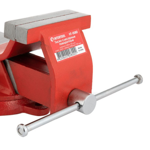 Тиски слесарные поворотные 100мм эконом INTERTOOL HT-0080