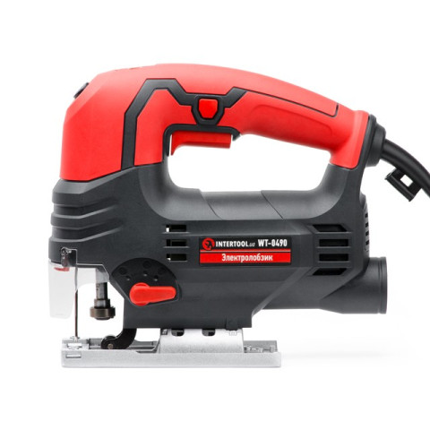 Электролобзик 810 Вт, 800-2900 ход/мин,бесключевой патрон, макс.гл.распила 80 мм, алюминиевая платформа, led-подсветка INTERTOOL WT-0490