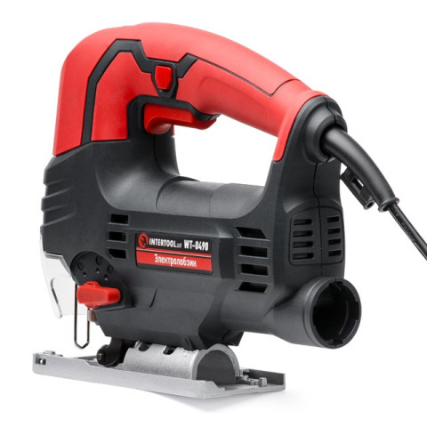 Электролобзик 810 Вт, 800-2900 ход/мин,бесключевой патрон, макс.гл.распила 80 мм, алюминиевая платформа, led-подсветка INTERTOOL WT-0490