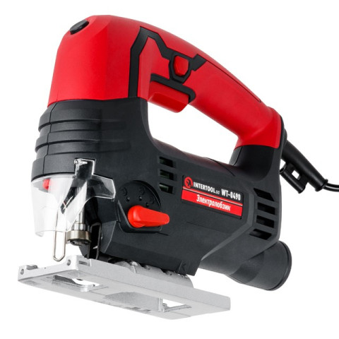 Электролобзик 810 Вт, 800-2900 ход/мин,бесключевой патрон, макс.гл.распила 80 мм, алюминиевая платформа, led-подсветка INTERTOOL WT-0490