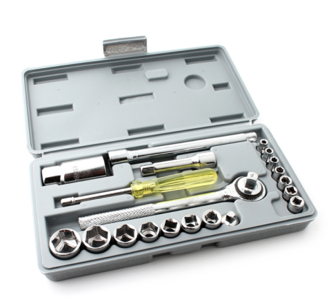 Набор головок и комплектующих 21ед. 1/4", 3/8" Drop Forged INTERTOOL HT-2222