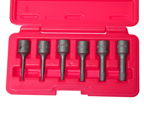 Набор экстракторов для поврежденных болтов 6ед.