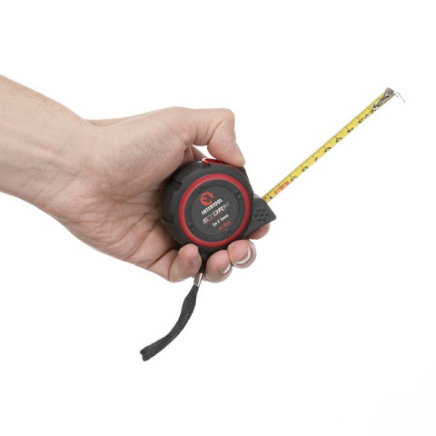 Рулетка с металлическим полотном 3м*16мм, нейлоновое покрытие полотна STORM INTERTOOL MT-0833