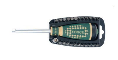 1/4" Отвертка трещоточная с насадками 25 пр. (код 2255)