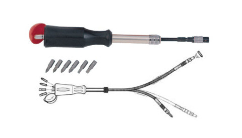 1/4" Отвертка универсальная с насадками 8 пр. (код 2083)