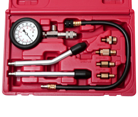 Компресcометр для бензиновых двигателей с набором адаптеров
