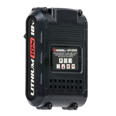 Аккумулятор Li-Ion 18В 1.3Ач для дрели-шуруповерта WT-0314/WT-0313/WT-0317 INTERTOOL WT-0315