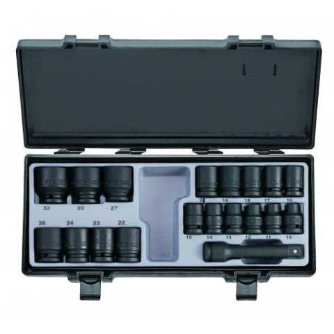 1/2 Набор головок 6-гр. ударных 19 пр. (10-32 мм) (FORCE 4193)