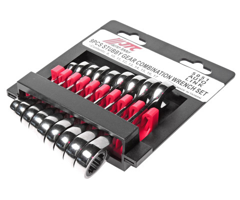 Набор ключей рожково-накидных с трещоткой 8-17мм 9ед