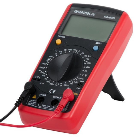 Мультиметр цифровой CAT III-600В/CAT II-1000В INTERTOOL MD-0002