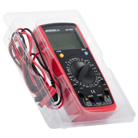 Мультиметр цифровой CAT III-600В/CAT II-1000В INTERTOOL MD-0002