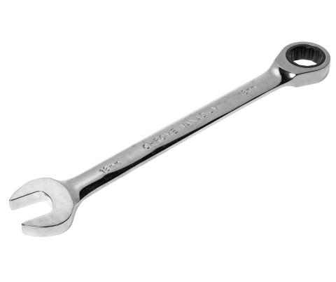 Ключ рожково-накидной с трещоткой 18мм