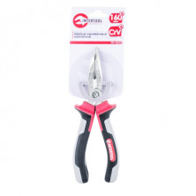 Щипцы удлиненные изогнутые 160 мм CrV с изолированными рукоятками INTERTOOL NT-0223