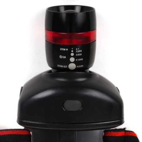 Фонарь налобный светодиодный сверхмощный, три режима работы, 3 Вт, батарейки 3 ААА. INTERTOOL LB-0303