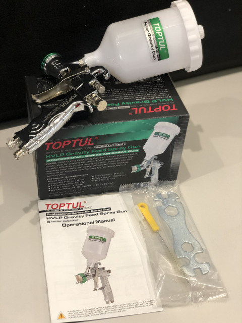 Краскопульт профессиональный HVLP ВП бачок 600мл, 1,4мм TOPTUL KANA14N6