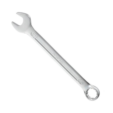 Ключ комбинированный 20мм Cr-V, покрытие сатин-хром; PROF DIN3113 INTERTOOL XT-1020