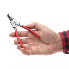 Щипцы для снятия и установки стопорных колец изогнутые на разжим INTERTOOL HT-7008